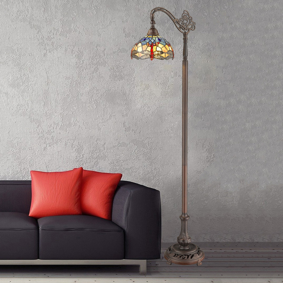 Tiffany-style Dragonfly Reading Lamp