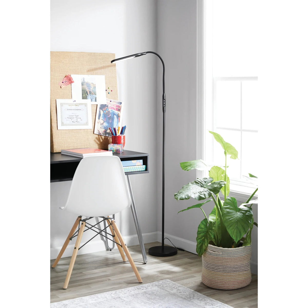Cozylumi™ 71 in LED Floor Lamp, Adjustable Brightness, 4 Color Temperatures, Black, for