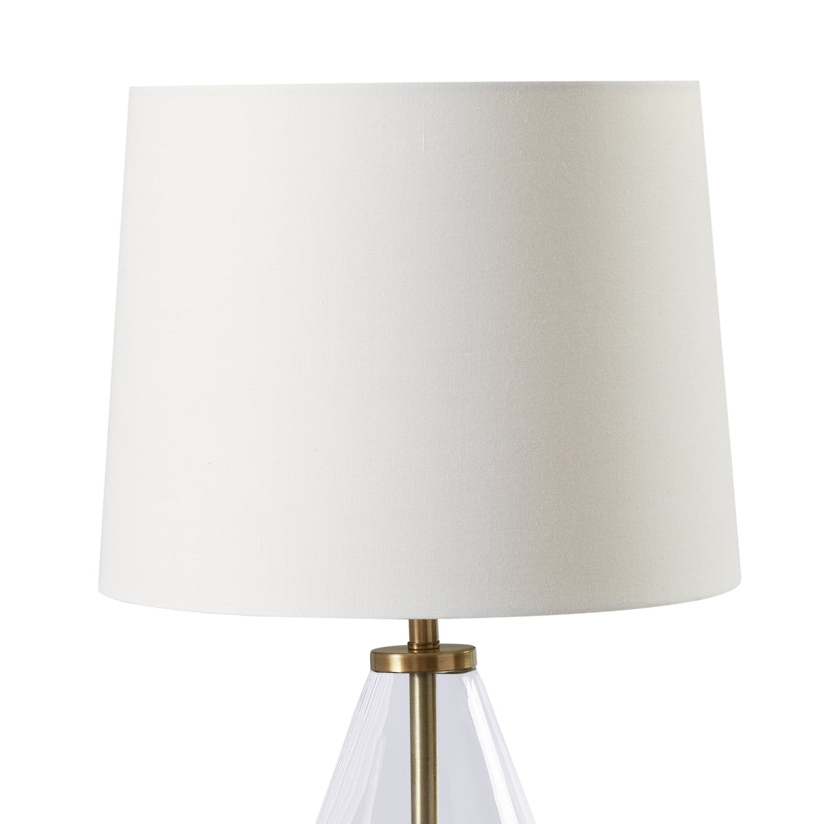 Cozylumi™ Glass with Brass Base Table Lamp, 18" H