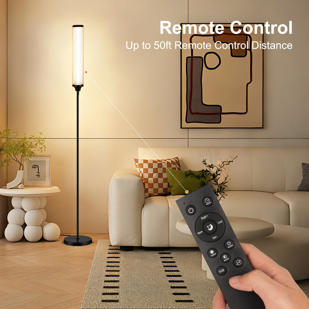 Cozylumi™ 69" Floor Lamp, Smart RGBCW Floor Lamp with 16 Million DIY Colors & 200+