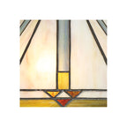 Robert Louis Tiffany Landford Traditional Mission Accent Table Lamp 22 1/2" High Bronze Stained Art Glass Shade for Bedroom Living Room Bedside Office