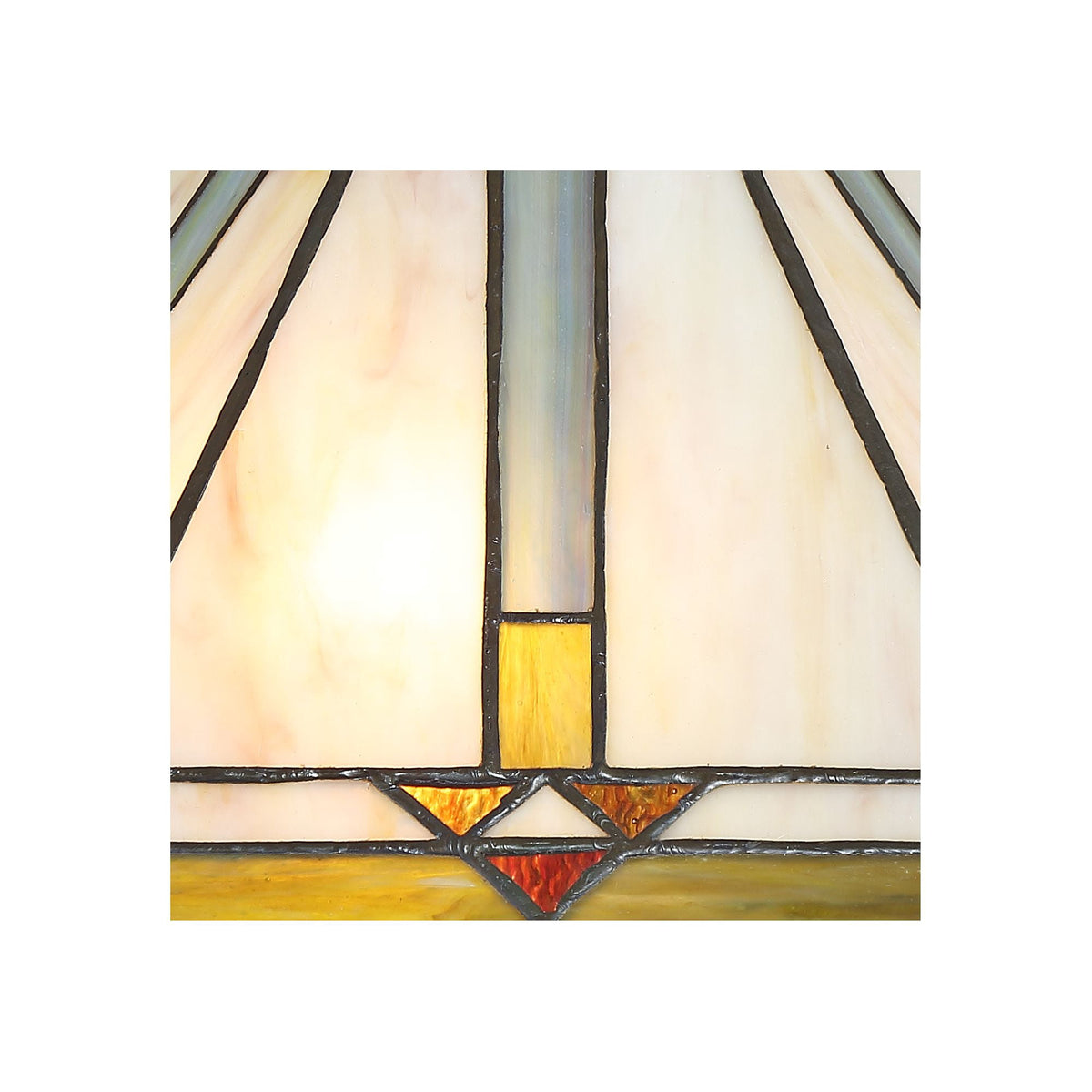 Robert Louis Tiffany Landford Traditional Mission Accent Table Lamp 22 1/2" High Bronze Stained Art Glass Shade for Bedroom Living Room Bedside Office