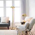 Cozylumi™ Modern Dome 18 in Touch On/Off Table Lamp, Brass