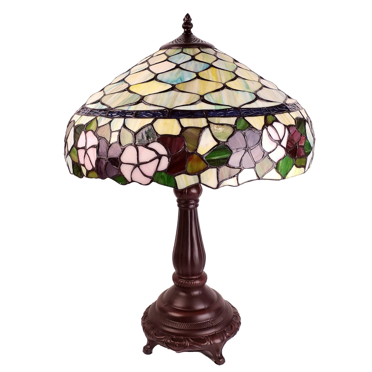 Tiffany-style Peony Table Lamp