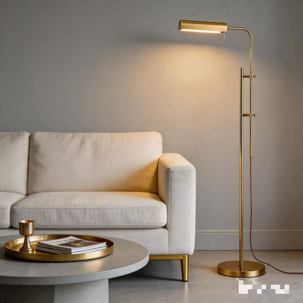 Cozylumi™ Lumadin 52?/72? Modern Adjustable 1-Light Modern Adjustable Brass Floor Lamp