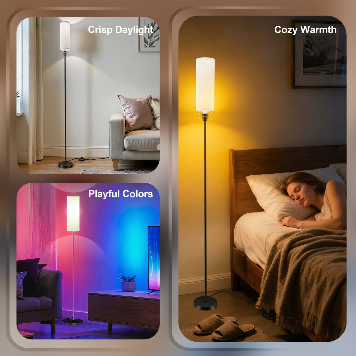 Cozylumi™ RELOIVE LED Floor Lamp,68.1? Dimmable Standing Tall Lamp with APP Control &