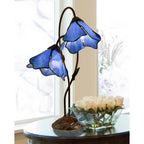 Dale Tiffany Poelking 2 Light Blue Lily Table Lamp