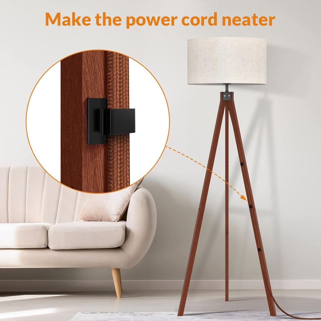 Cozylumi™ Wood Tripod Floor Lamp, Mid Century Standing Lamp, Modern Design Floor Light