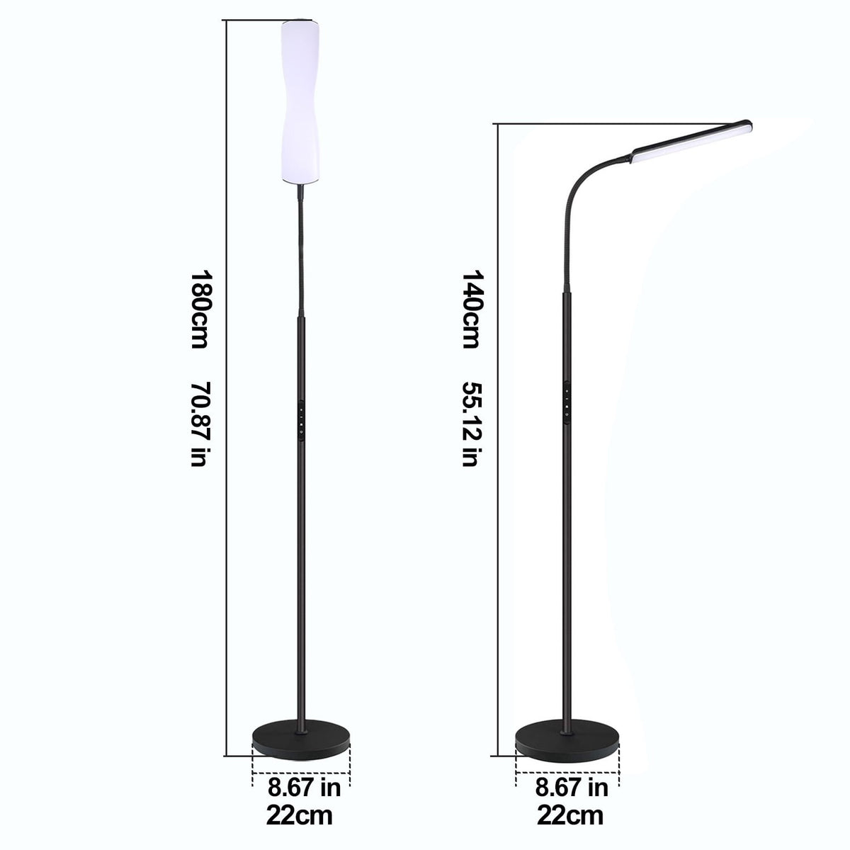 Cozylumi™ Govvep LED Floor Lamp with Flexible Gooseneck and Touch Sensor with Remote
