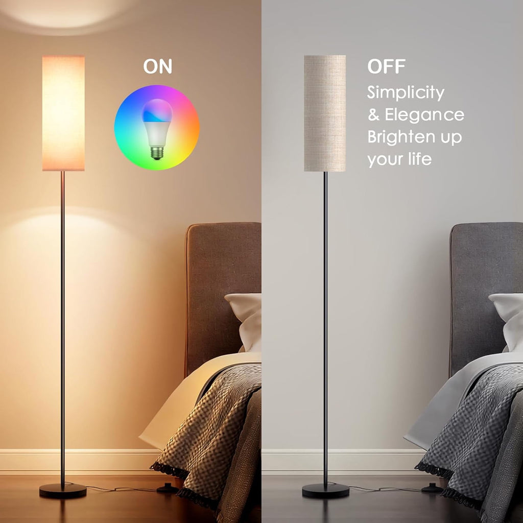 Cozylumi™ Neoglint Modern RGB Floor Lamp, Tall Dimmable Standing Light with App &