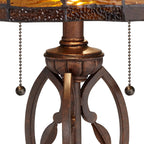 Robert Louis Tiffany Traditional Table Lamp 26" High Bronze Leaf and Vine Glass Shade for Living Room Family Bedroom Bedside Nightstand