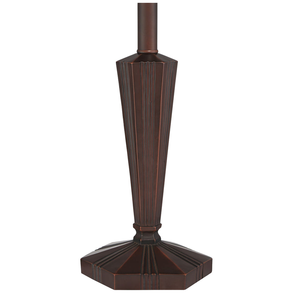 Robert Louis Tiffany Landford Traditional Mission Accent Table Lamp 22 1/2" High Bronze Stained Art Glass Shade for Bedroom Living Room Bedside Office