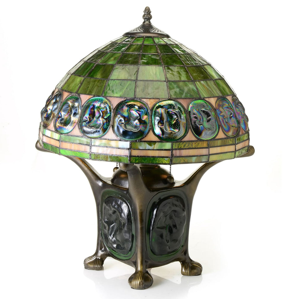 Tiffany-style Mika Turtleback Double-lit Table Lamp