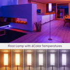 Cozylumi™ CAALOGT RGB Floor Lamps, Modern Standing Lamp with App & Remote Control for