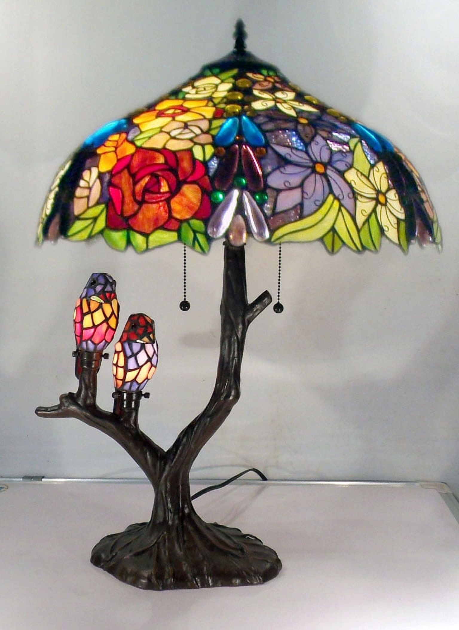Tiffany-style Warehouse of Tiffany Sarah Camille Table Lamp