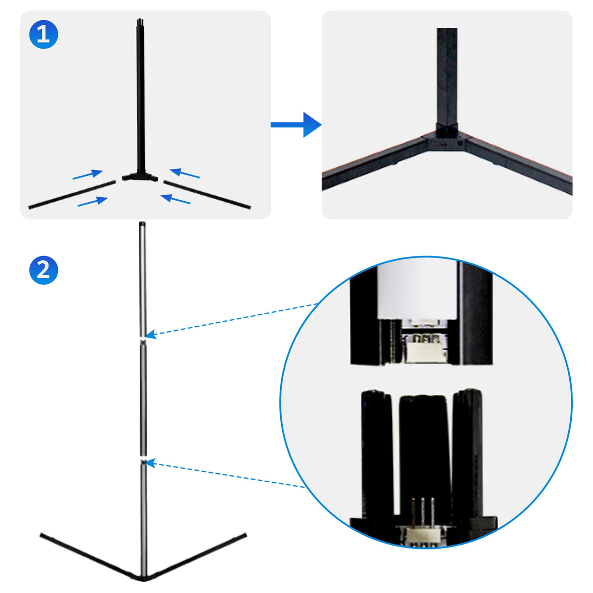 Cozylumi™ Led Corner Floor Lamp, Smart RGB Floor Lamp with APP&Remote, 16 Million