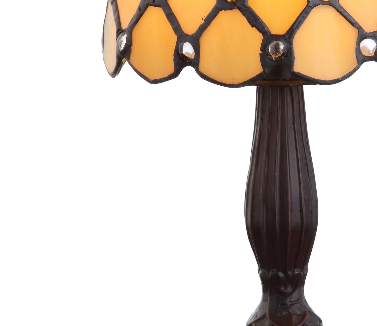 JONATHAN Y Campbell Tiffany-Style 12.5" LED Table Lamp, Bronze, JYL8015A