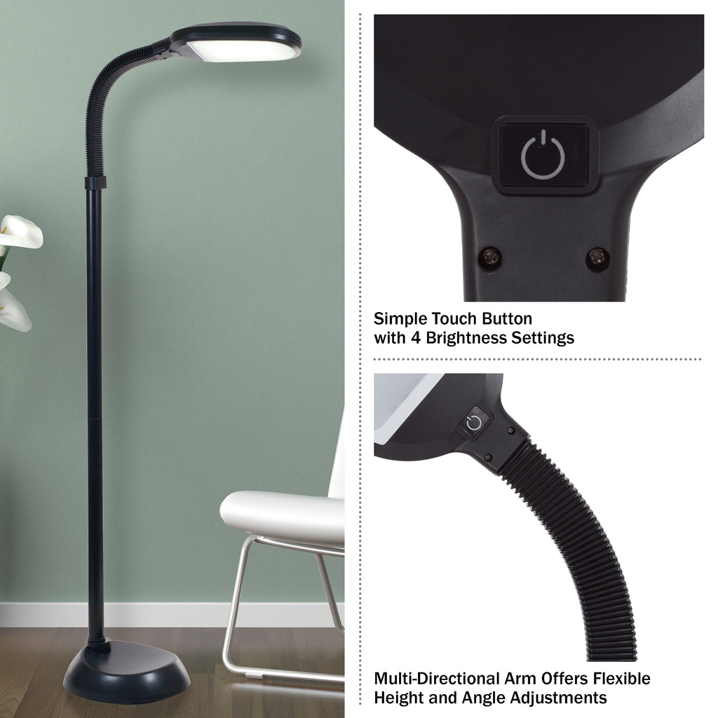 Cozylumi™ Adjustable LED Floor Lamp with Bendable Neck - Natural Sunlight LED Lamp for