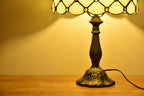 Orinova Tiffany Style Table Lamp Bedside LED Lamp Shades Bedroom Stained-Glass 18.1'' H Multi-Color