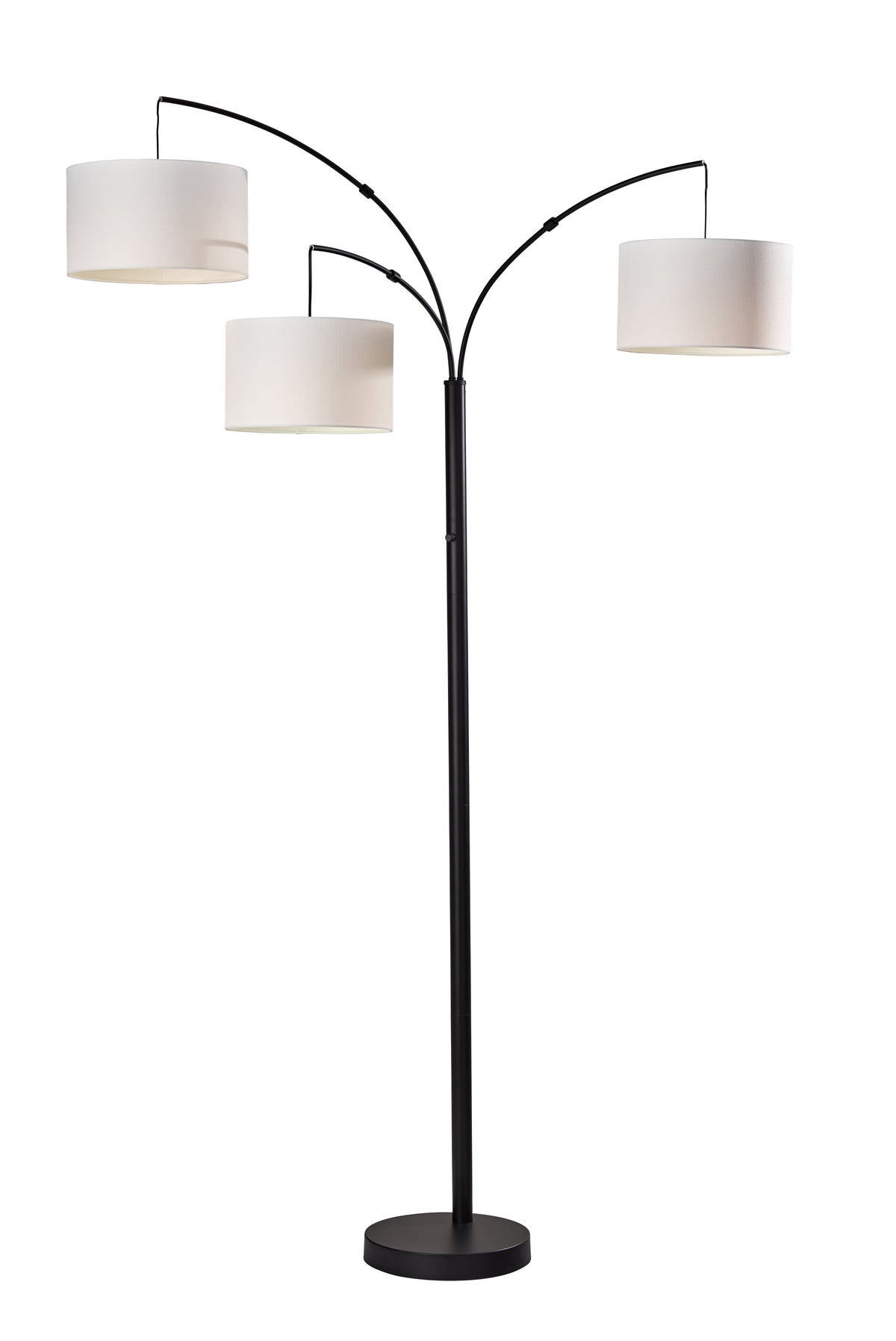 Cozylumi™ Open Box Matte Black 3 Head Arc Floor Lamp, Modern, Adult Office, Young Adult