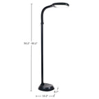 Cozylumi™ Natural Sunlight LED Floor Lamp with Bendable Neck 60 Inch Black
