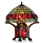 Tiffany-style Mika Turtleback Double-lit Table Lamp