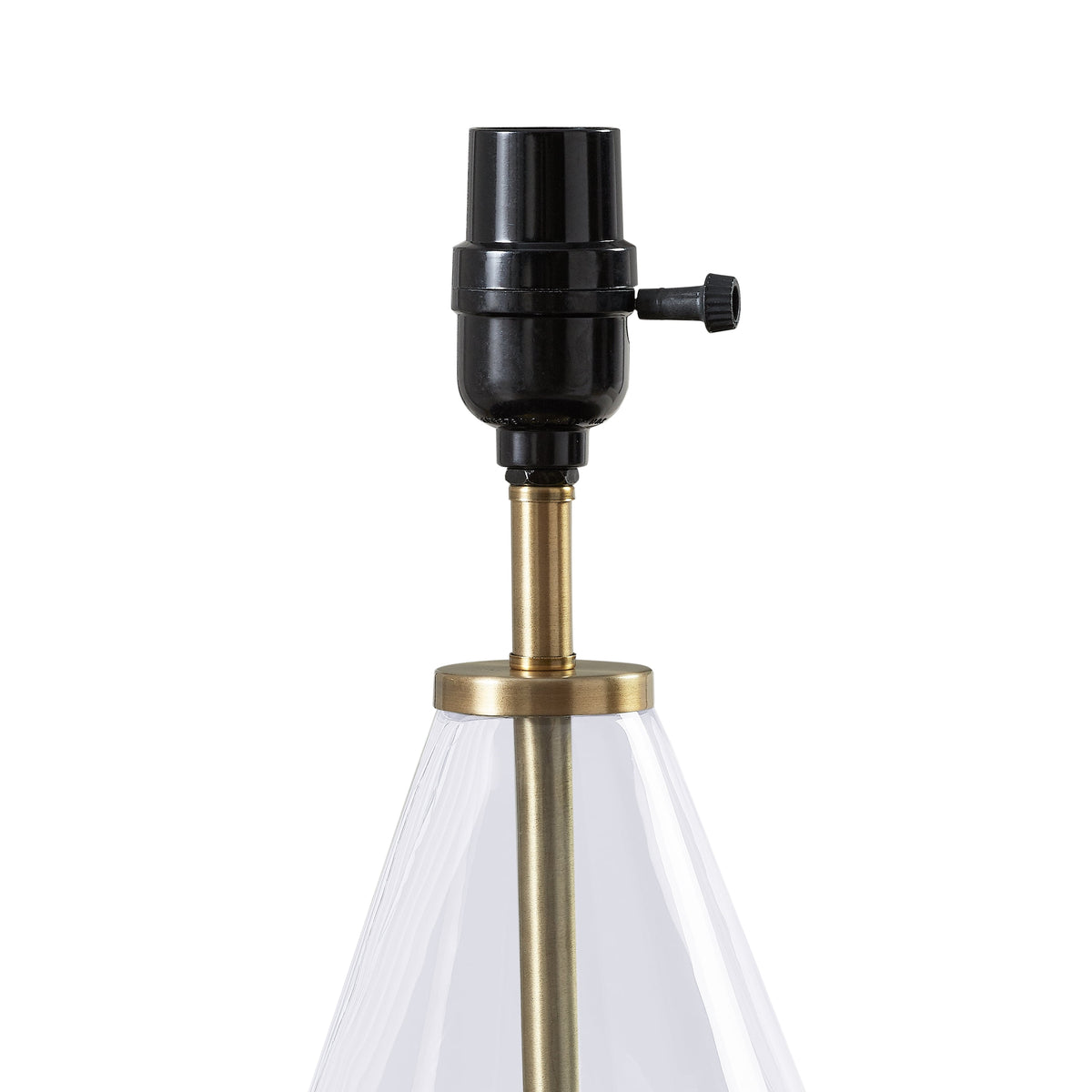 Cozylumi™ Glass with Brass Base Table Lamp, 18" H