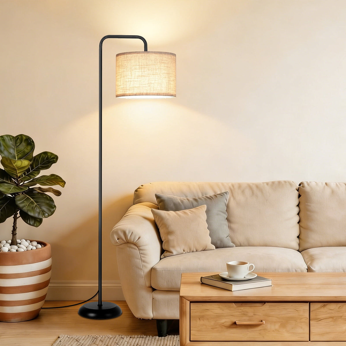 Cozylumi™ VOLIVO Floor Lamp, 63? Tall Standing Lamp with Foot Switch,3 Color