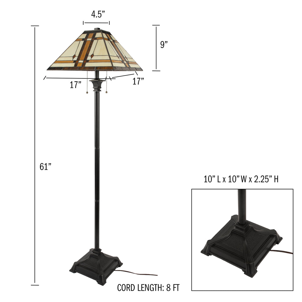 Cozylumi™ 61? Tiffany Style Floor Lamp - Standing Lamp for Bedroom and Living Room with