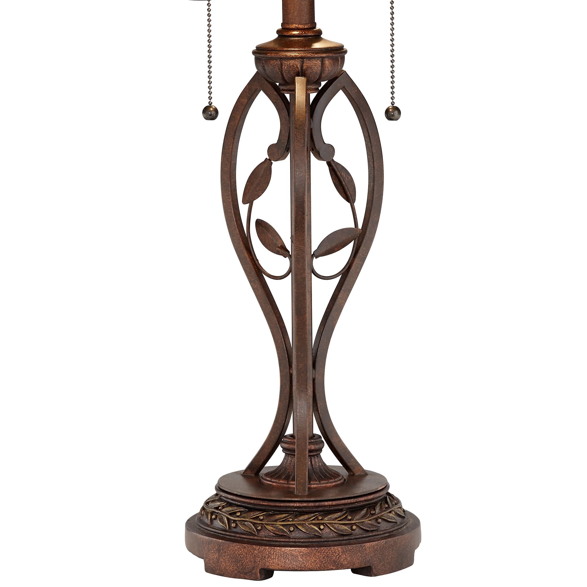 Robert Louis Tiffany Traditional Table Lamp 26" High Bronze Leaf and Vine Glass Shade for Living Room Family Bedroom Bedside Nightstand