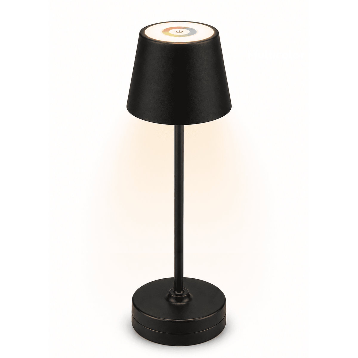 Cozylumi™ 14 Inch Rechargeable Color-Changing Table Lamp, Black, Indoor/Outdoor