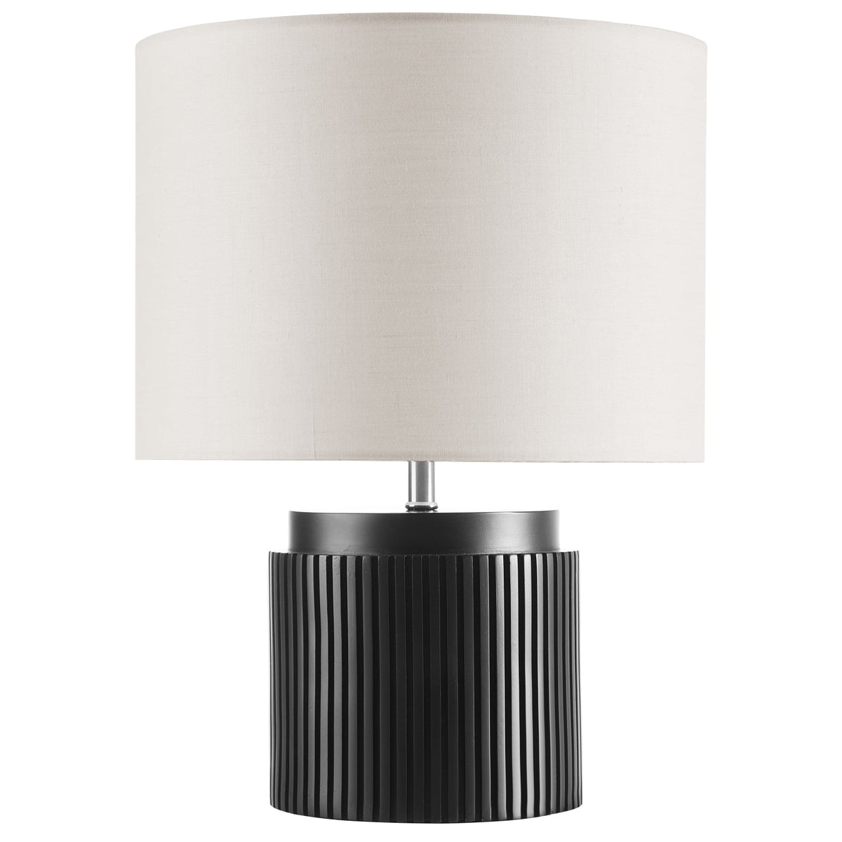 Vellune™ Beautiful 10.25" x 10.25" x 14" Brown Faux Ribbed Wood Table Lamp by Drew