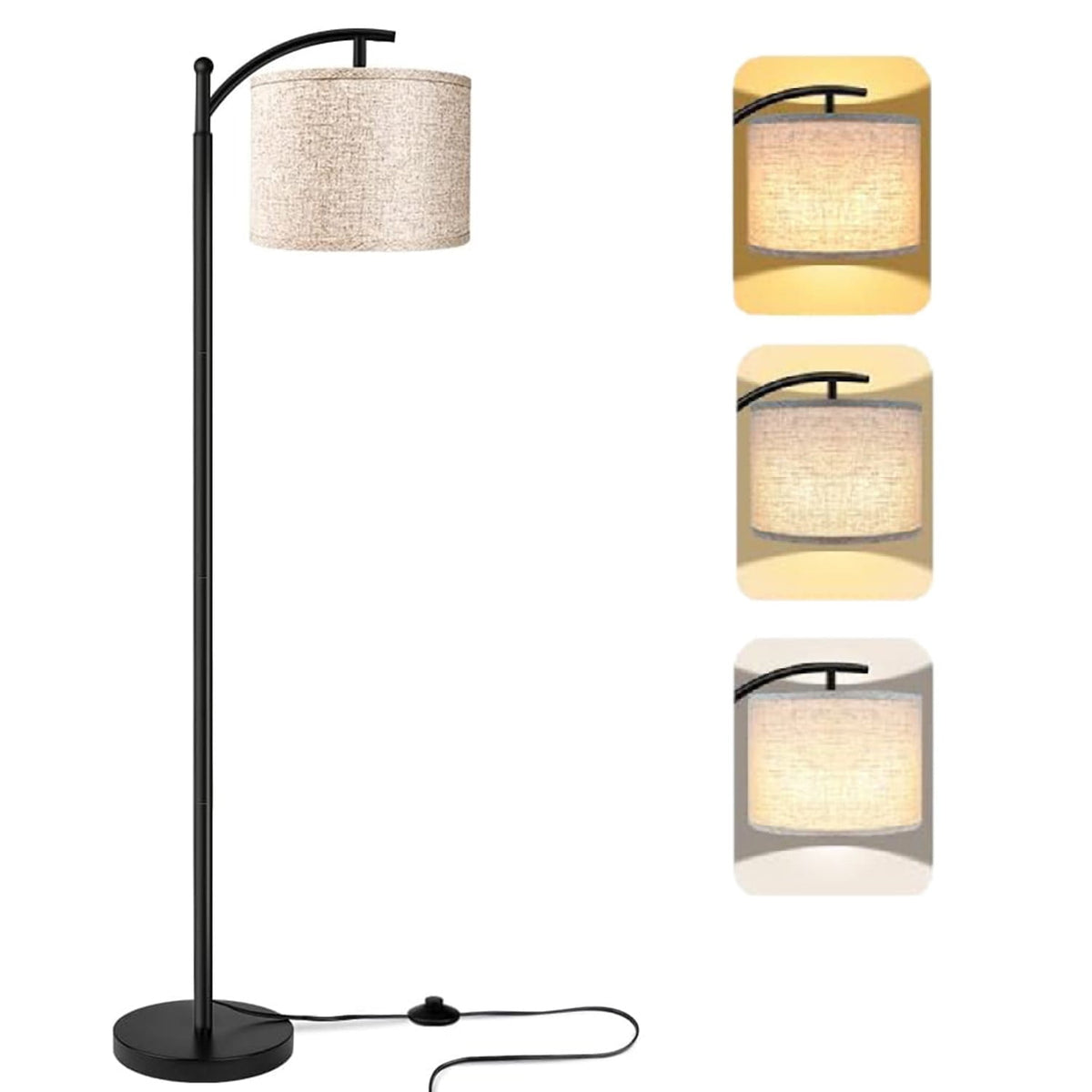 Cozylumi™ BN-LINK Dimmable Floor Lamp with 3 Color Temperatures, Standing Lamp with