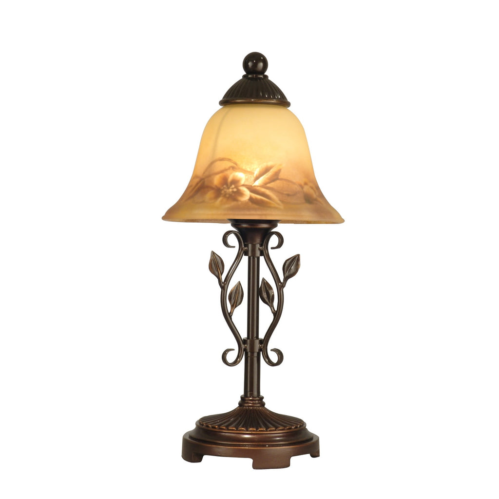 Dale Tiffany Leaf Vine Hand Painted Mini Lamp