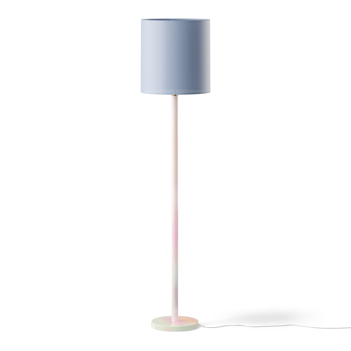 Cozylumi™ Kids Iridescent Floor Lamp with Aqua Fabric Shade