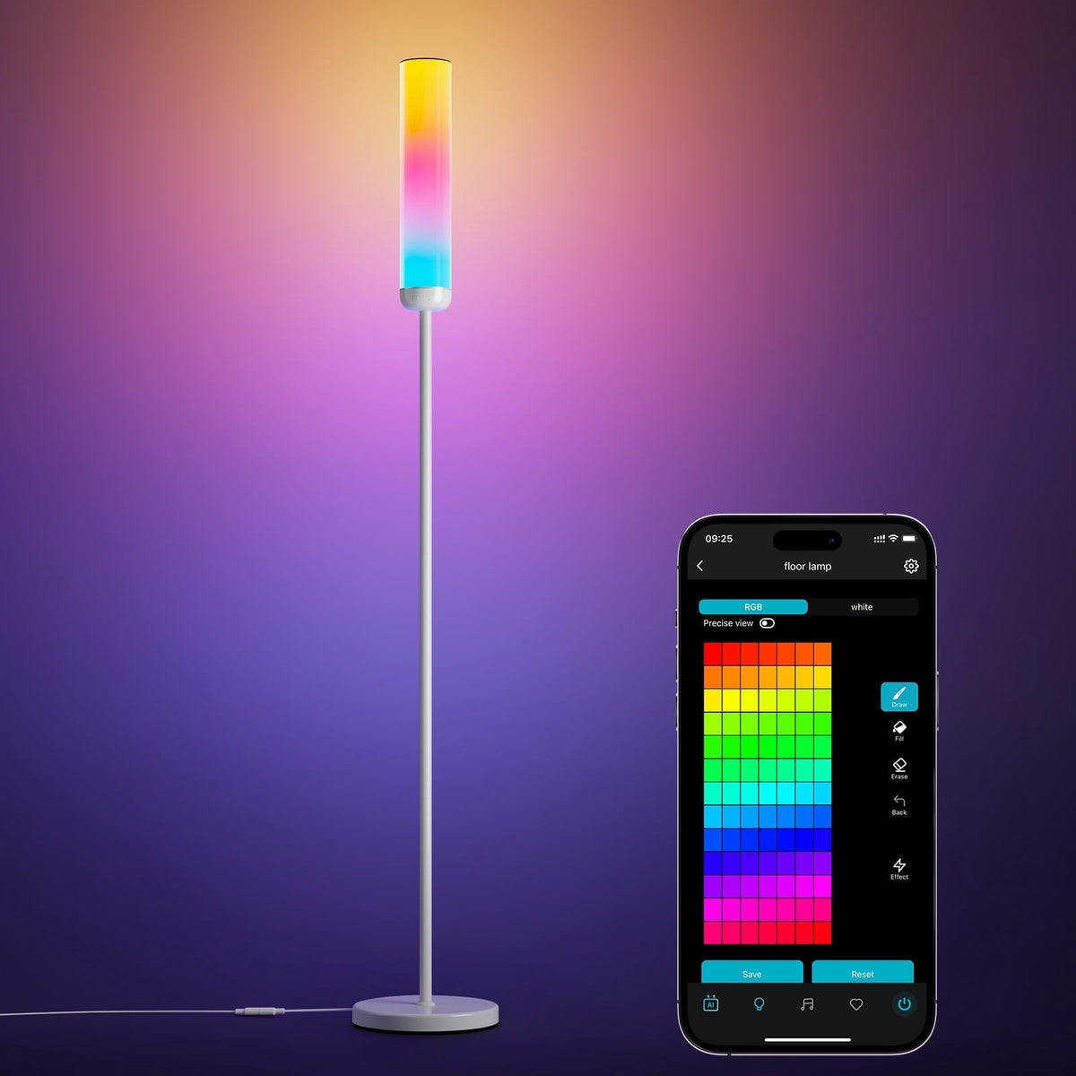 Cozylumi™ Lepro O1 AI Smart LED Corner Floor Lamp with AI Voice Control, RGB + Tunable
