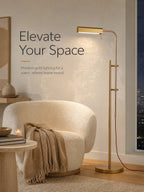 Cozylumi™ Lumadin 52?/72? Modern Adjustable 1-Light Modern Adjustable Brass Floor Lamp
