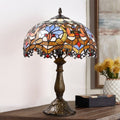 Vellune™ Orinova Tiffany Style Table Lamp Bedside LED Lamp Shades Bedroom Stained-Glass 18.1'' H Multi-Color