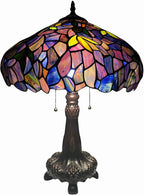 RADIANCE Goods Tiffany-Style 2 Light Wisteria Table Lamp 16" Shade