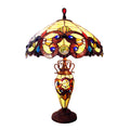 Radiance Goods Victorian Tiffany-Style 3 Light Victorian Double Lit Table Lamp 18" Wide