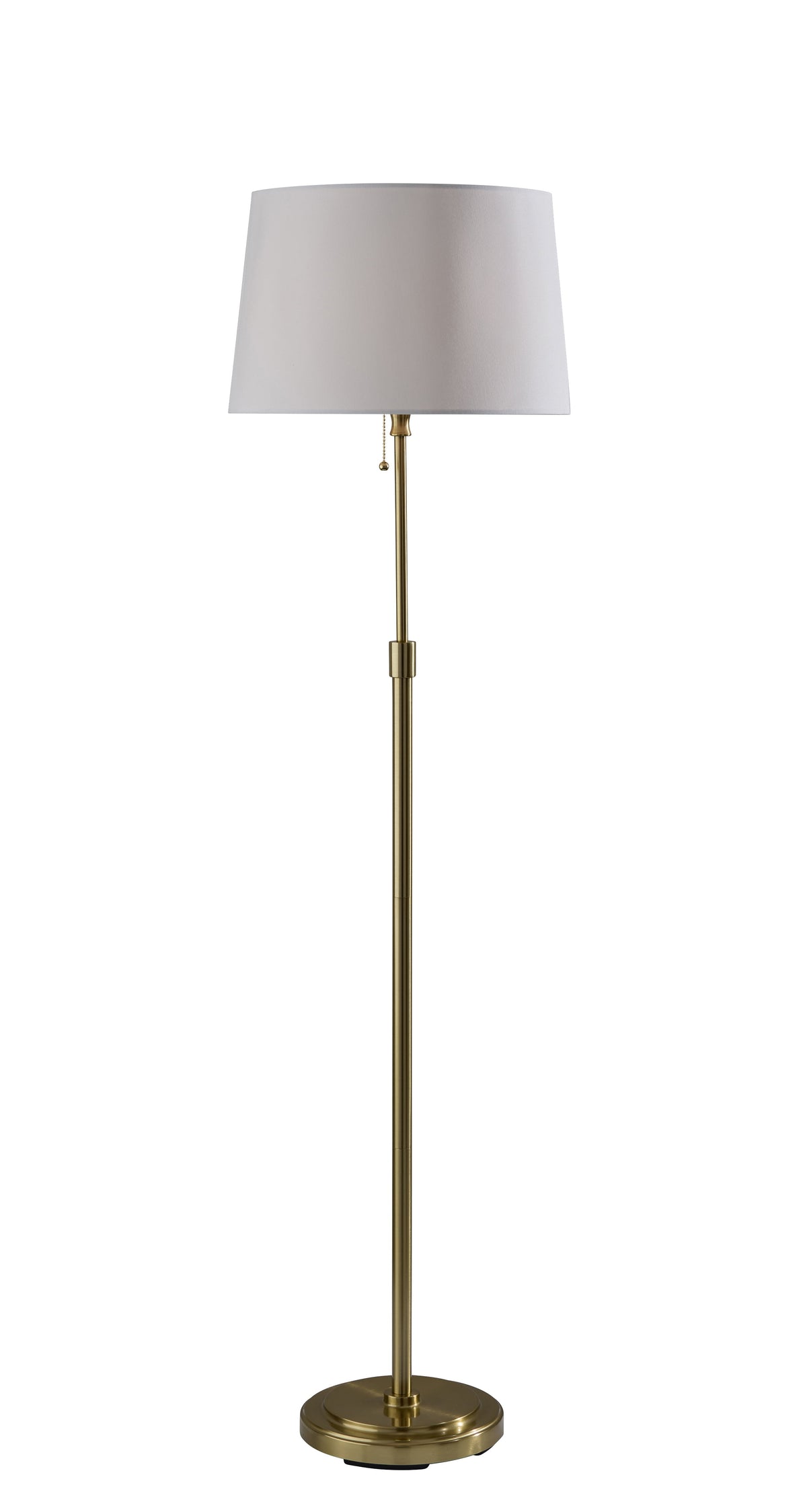 Cozylumi™ 59.5 in Gold Stick Floor Lamp with White Fabric Shade
