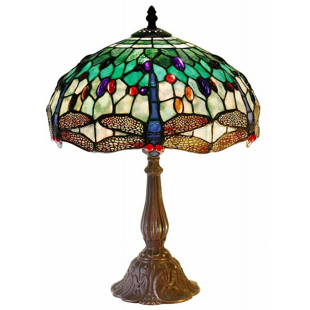 Vellune™ Tiffany Style Red Dragonfly Table Lamp