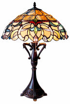 CHLOE Lighting NORA Tiffany Style Victorian 2 Light Table Lamp 18" Shade