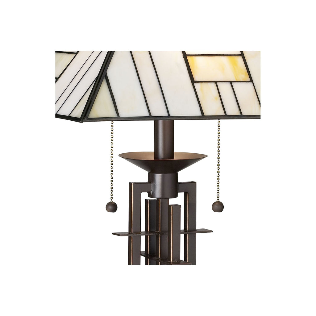 Robert Louis Tiffany Wrought Tiffany Style Table Lamp 26 1/4" High Bronze Art Deco Stained Glass for Bedroom Living Room Bedside Nightstand Office