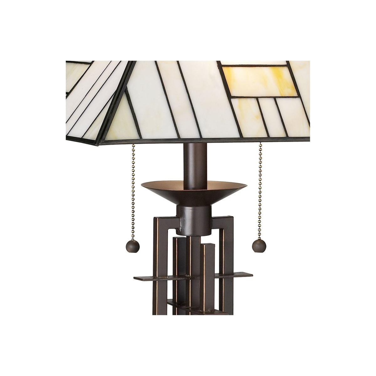 Robert Louis Tiffany Wrought Tiffany Style Table Lamp 26 1/4" High Bronze Art Deco Stained Glass for Bedroom Living Room Bedside Nightstand Office