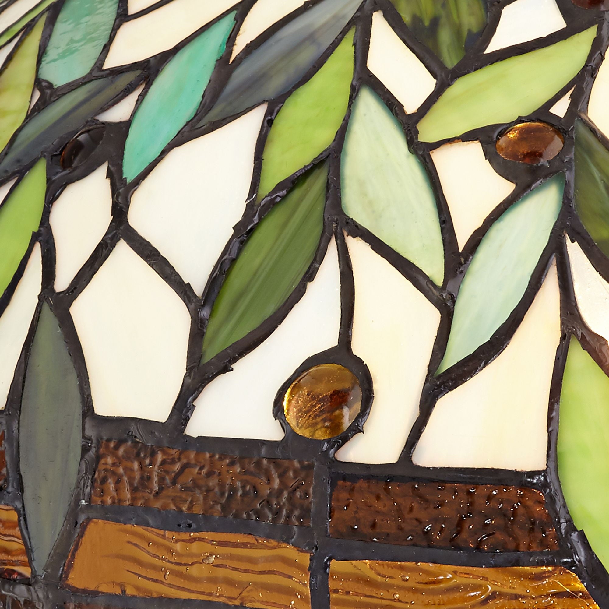 Robert Louis Tiffany Traditional Table Lamp 26" High Bronze Leaf and Vine Glass Shade for Living Room Family Bedroom Bedside Nightstand