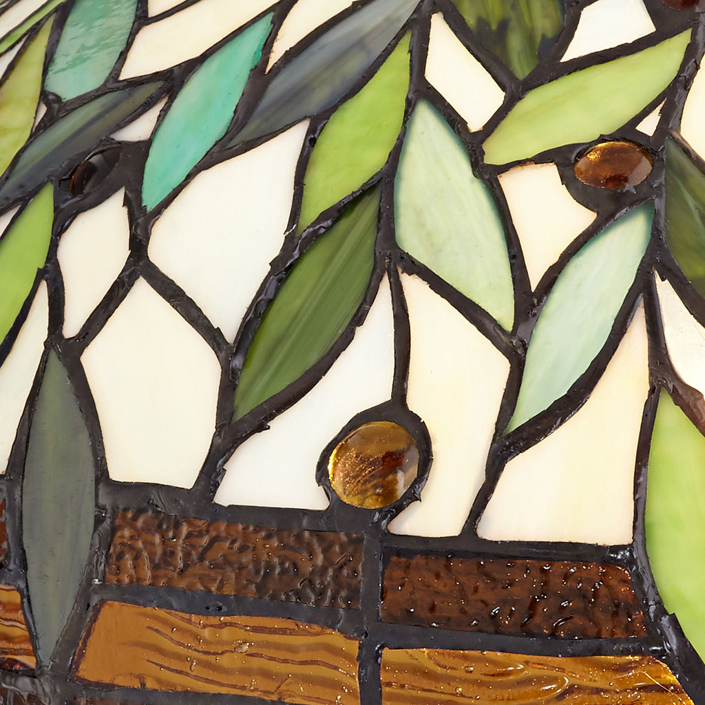 Robert Louis Tiffany Traditional Table Lamp 26" High Bronze Leaf and Vine Glass Shade for Living Room Family Bedroom Bedside Nightstand