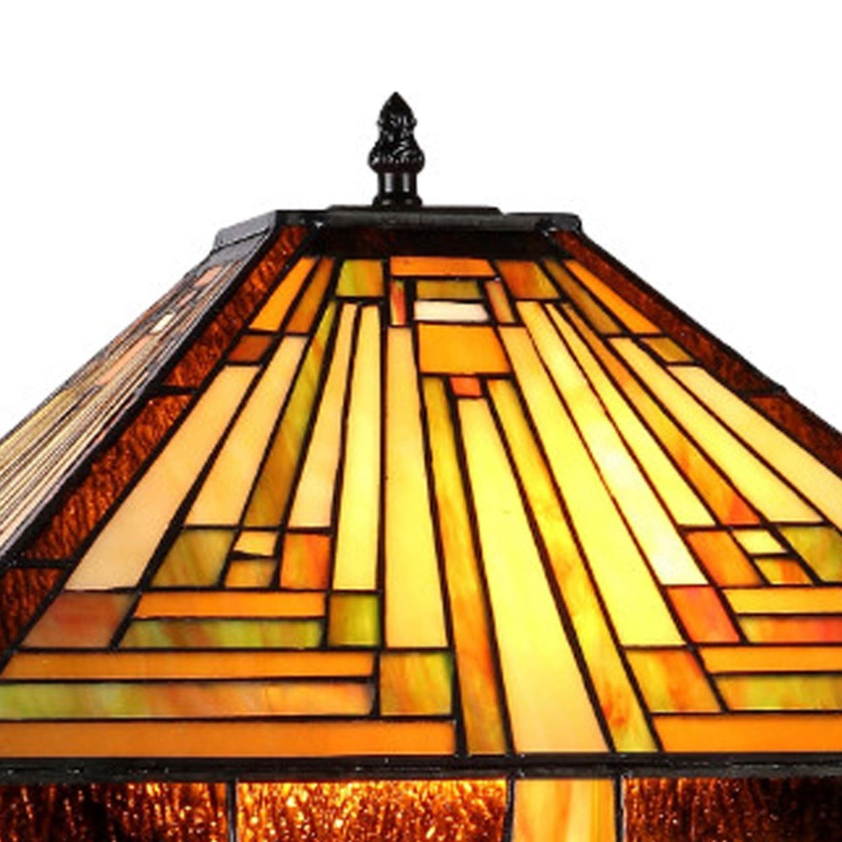 CHLOE Lighting INNES Tiffany-style 2 Light Mission Table Lamp 16" Shade