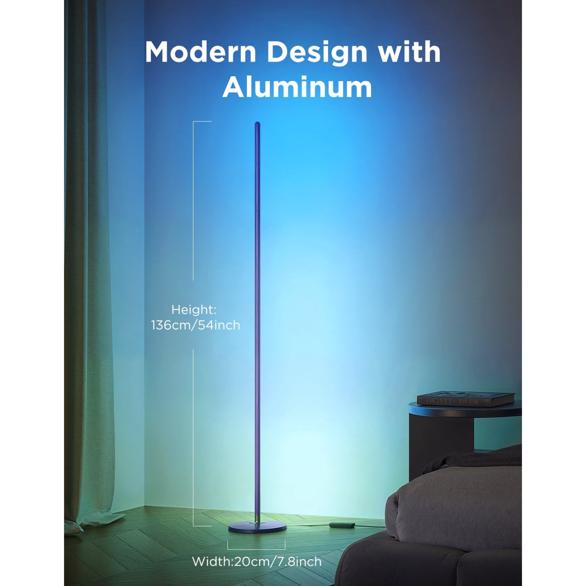 Cozylumi™ Govee RGBIC Floor Lamp Basic, 1000lm LED Corner Lamp Compatible with