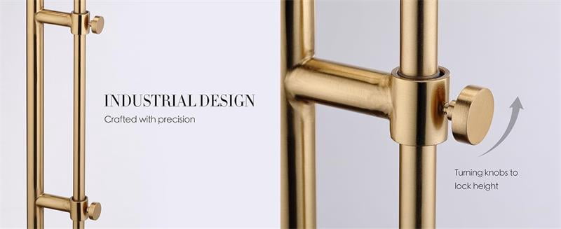 Cozylumi™ Lumadin 52?/72? Modern Adjustable 1-Light Modern Adjustable Brass Floor Lamp